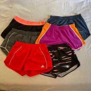 COPY - Lot of 6 running shorts - Nike, Under Armour, Saucony, Adidas, & Champion